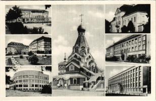 Ungvár, Uzshorod, Uzhhorod, Uzhorod; mozaiklap / multi-view postcard