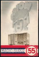 cca 1940 Orion Magic super rádió 4 oldalas reklám nyomtatvány