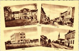 Csap, Cop, Chop; Állomás, Fő utca, iskola / railway station, main street, school