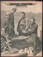 1944 A Magyar Szárnyak c. képes magazin májusi és júniusi számai, benne 100. és 200. bevetések megün...
