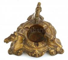 Bronz hamutartó 3 lófejjel. d: 17 cm, m: 9 cm