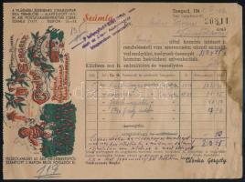1948 Csonka Gergely Szeged paprikatermelő képes fejléces számla