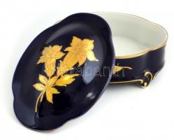 Ilmenau Echt Kobalt dobozka  Kézzel festett, jelzett, hibátlan. 15x11 cm