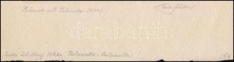 Tordai Schilling Oszkár (1880-?): Pulcinello és Pulcinella. Rézkarc, papír, jelzett, számozott (XI/X...