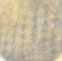 Ezüst (Ag) tokos zsebóra. Működő, szép állapotban, hozzá fém óralánc. d: 50 mm