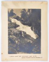 1930 Svájc, Bernina-vízesés felső szakaszának részlete, nyomat, 30x23 cm