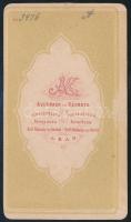 cca 1865 Férfiportré, keményhátú fotó Auerbach és Kozmata aradi műterméből, 10,5×6,5 cm