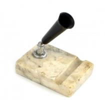 Márvány asztali tolltartó., sérüléssel 10x7 cm