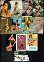 1981-1990 12 db nőket ábrázoló, részben erotikus kártyanaptár
