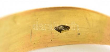 14k arany gyűrű brillel. Jelzett, mesterjeggyel. Javított  5,08 g m: 53