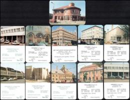 1992-1994 11 db budapesti postahivatalokat bemutató kártyanaptár