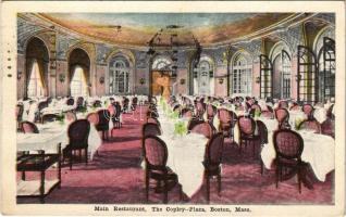 1921 Boston (Massachusetts), Main restaurant, the Copley Plaza Hotel