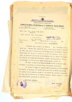 cca 1910-1944 Nagybánya, Iloba/Markupatak, a Szent József-bányával kapcsolatos iratok (certifikat, m...