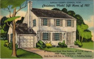 1951 West Roxbury (Massachusetts), Suffolk County Council, V.F.W., Christmas model gift home of 1951