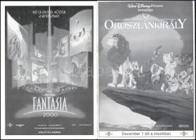 cca 2000 Film ismertető brosúrák 6 db Walt Disney film