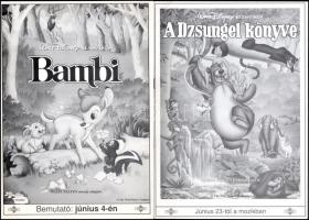 cca 2000 Film ismertető brosúrák 6 db Walt Disney film