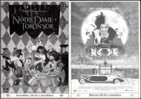 cca 2000 Film ismertető brosúrák 6 db Walt Disney film