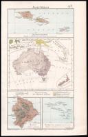 Ausztrália és Óceánia térképe, Lampel R. - Athenaeum, 39×23 cm