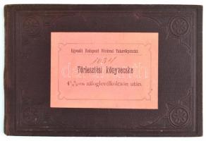 1896 Egyesült Budapesti Fővárosi Takarékpénztár törlesztési könyvecske 4 1/2%-os záloglevélkölcsön után, id. báró Zeyk József (1834-?) képviselőházi tag részére kiállítva, kiváló állapotban, ritka