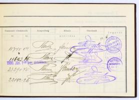 1896 Egyesült Budapesti Fővárosi Takarékpénztár törlesztési könyvecske 4 1/2%-os záloglevélkölcsön u...