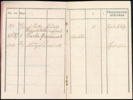 1910 Czibakházi Motor-Malom Rt. 20 korona részvényjegy könyvecskéje, kitöltve