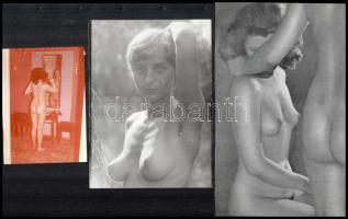 cca 1960-1970 10 db erotikus fotó, 10x7 cm és 23x14 cm közötti méretekben