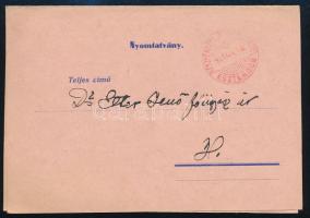 1939 Kiss Gábor esztergomi fodrász reklámnyomtatványa levélként feladva (...Elrontott hajakat rendbe...