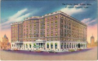 Boston (Massachusetts), the Copley Plaza, a famous Sheraton Hotel, automobiles (EK)