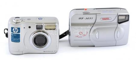 HP photosmart 812 fényképezőgép pentax zoom lencsékkel, 7,6 mm - 22,8 mm, nem kipróbált + Tianma BF- 303S fényképezőgép, nem kipróbált