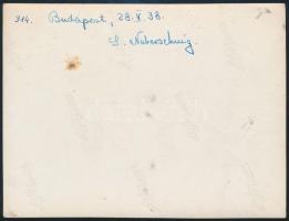 1938 A budapesti Nemzetközi Eucharisztikus Kongresszus emelvénye a Hősök terén, eredeti fotó, hátold...