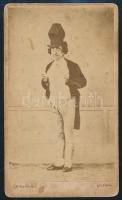 1866 Olasz színész fotója vizitkártya