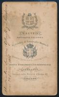 1866 Olasz színész fotója  vizitkártya