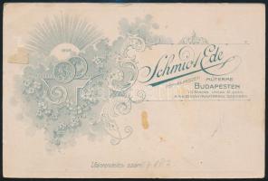 cca 1900 Budapesti család fotója kabinetfotó 11x17 cm