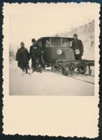 1940 Sínautó Kárpátalján, fotó, 8,5×6 cm