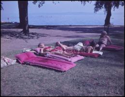 cca 1940 6 db színes dia felvétel Budapest, Margit sziget. Tartóban