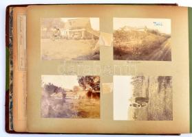 cca 1890 Uti emlékek. Több mint 100 fotót tartalmazó album, Tahi, Drezda, nagyrészt Olaszország és P...