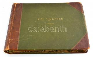 cca 1890 Uti emlékek. Több mint 100 fotót tartalmazó album, Tahi, Drezda, nagyrészt Olaszország és P...