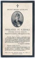 1922 IV, Károly király halotti emléklap