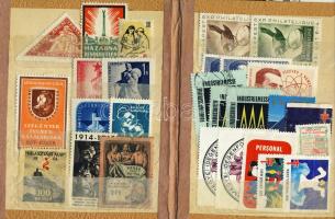 1921-1983 Levélzárók, segély, és propaganda bélyegek, 102db magyar, 53db német