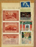 1921-1983 Levélzárók, segély, és propaganda bélyegek, 102db magyar, 53db német