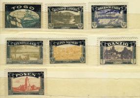 1921-1983 Levélzárók, segély, és propaganda bélyegek, 102db magyar, 53db német