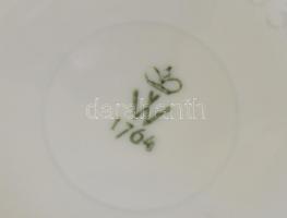 Wallendorf porcelán váza, matricás, jelzett, apró kopásokkal, m: 27 cm