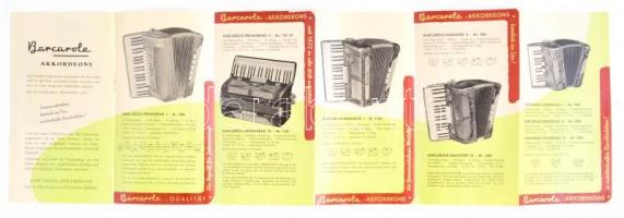 cca 1940 Carcarole tangóharmonika reklám füzet leporello