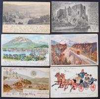 63 db RÉGI külföldi város képeslap: sok osztrák, német, svájci / 63 pre-1945 European town-view postcards: many Austrian, German and Swiss