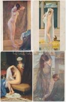 35 db RÉGI motívum képeslap: erotikus művész / 35 pre-1945 motive postcards: erotic art