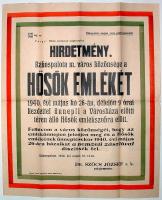 Rákospalotai hirdetmény 1940