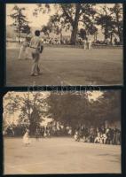 cca 1938 Ungvár teniszezők és nézők 3 db fotó 18x13 cm