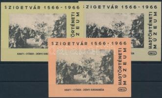 1966 Szigetvár 3 klf. emléknyomat