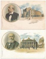 5 db MODERN reprint képeslap / 5 modern reprint postcards