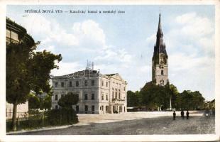 Igló town hall and catholic church